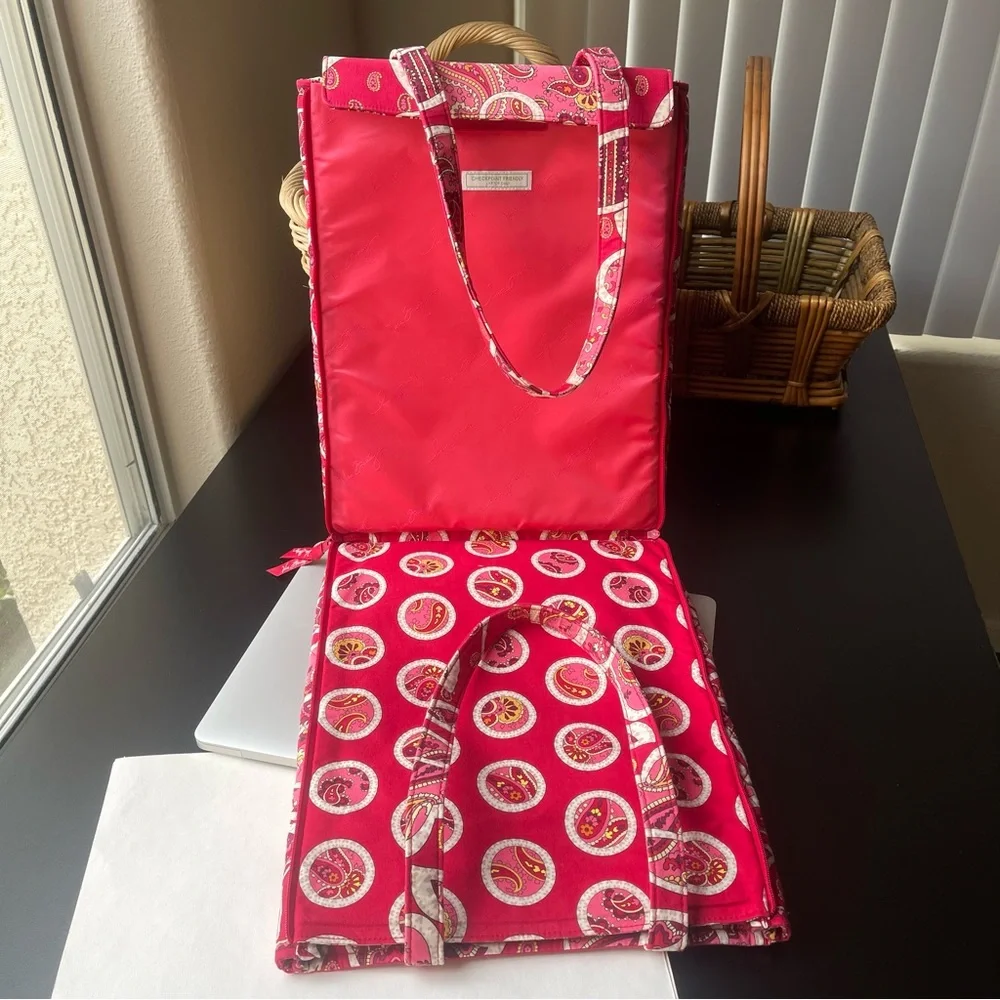 Vera Bradley Quilted Red Floral Personal Laptop Bag